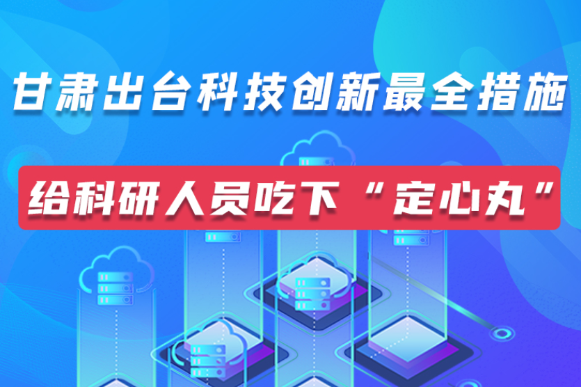 圖解｜甘肅出臺科技創新最全措施 給科技人吃下“定心丸”