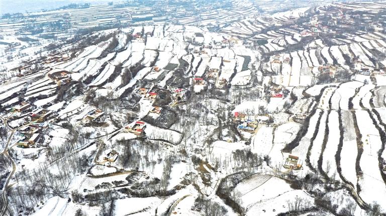 臨夏州和政縣陳家集鎮拍攝到的雪景