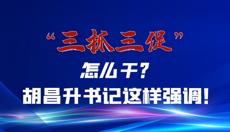 圖解|“三抓三促”怎么干？胡昌升書記這樣強調(diào)！