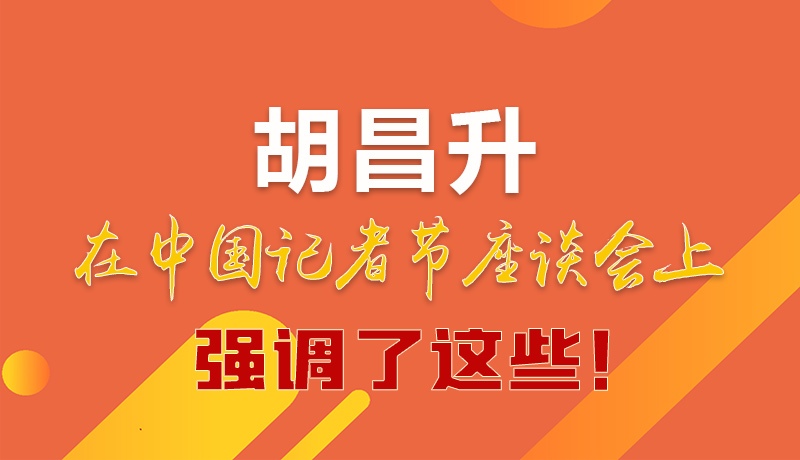 圖解|胡昌升在中國記者節座談會上強調了這些！