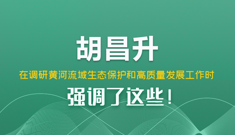 圖解|胡昌升在調研黃河流域生態保護和高質量發展工作時強調了這些！