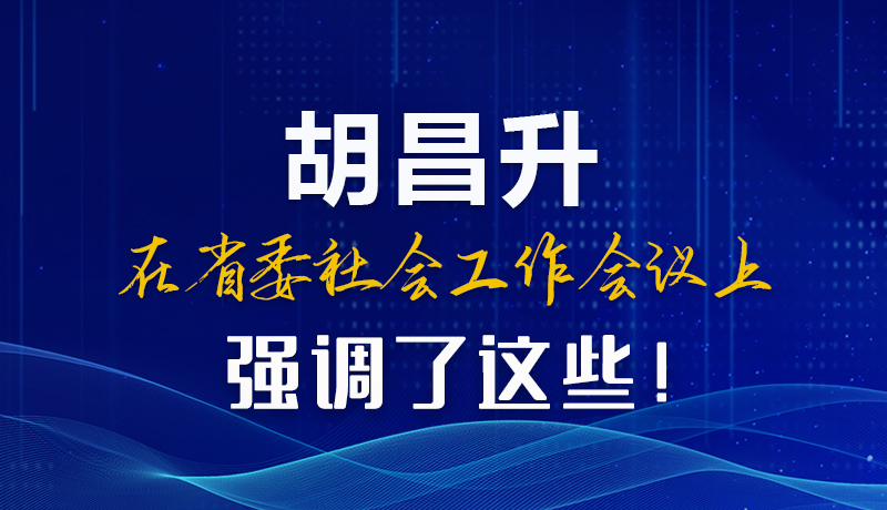 圖解|胡昌升在省委社會工作會議上強調了這些！